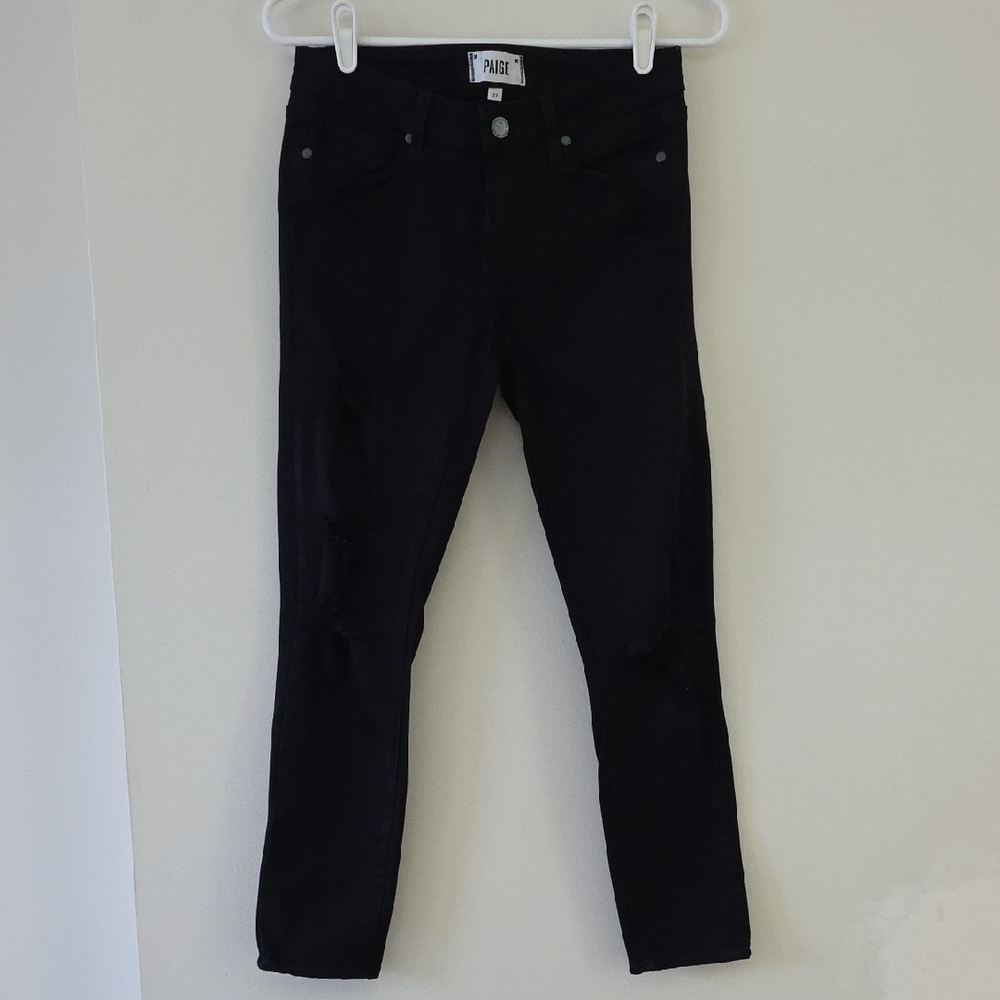 PAIGE Women's Black Skinny Jeans